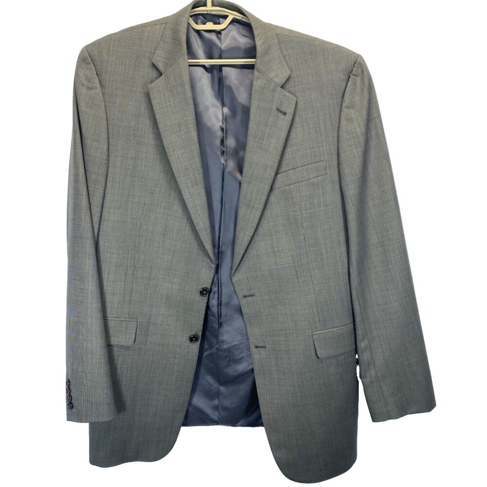 Burberry London Men's Sport Coat Suit Jacket 44XL Green/Gray 100% Wool USA